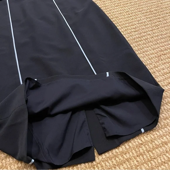 Maggy London Navy Blue Knee Length Shift Dress Contrast Piping 6 - Picture 5 of 7